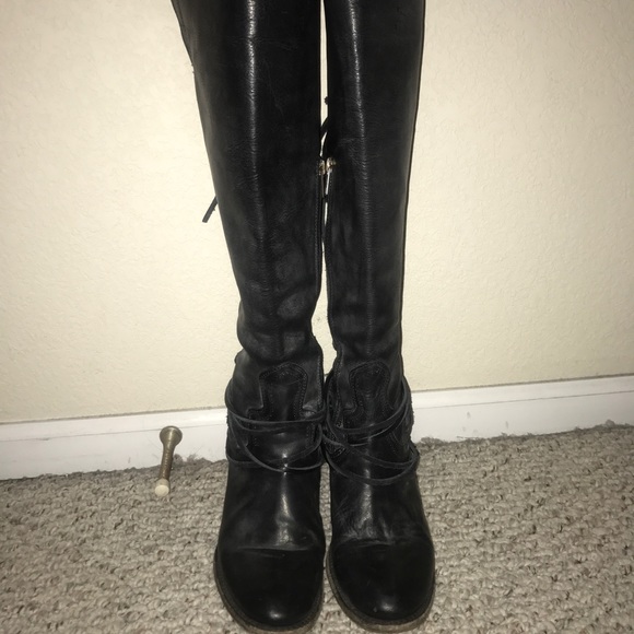 Freebird coal black leather lace up boots - Picture 3 of 8